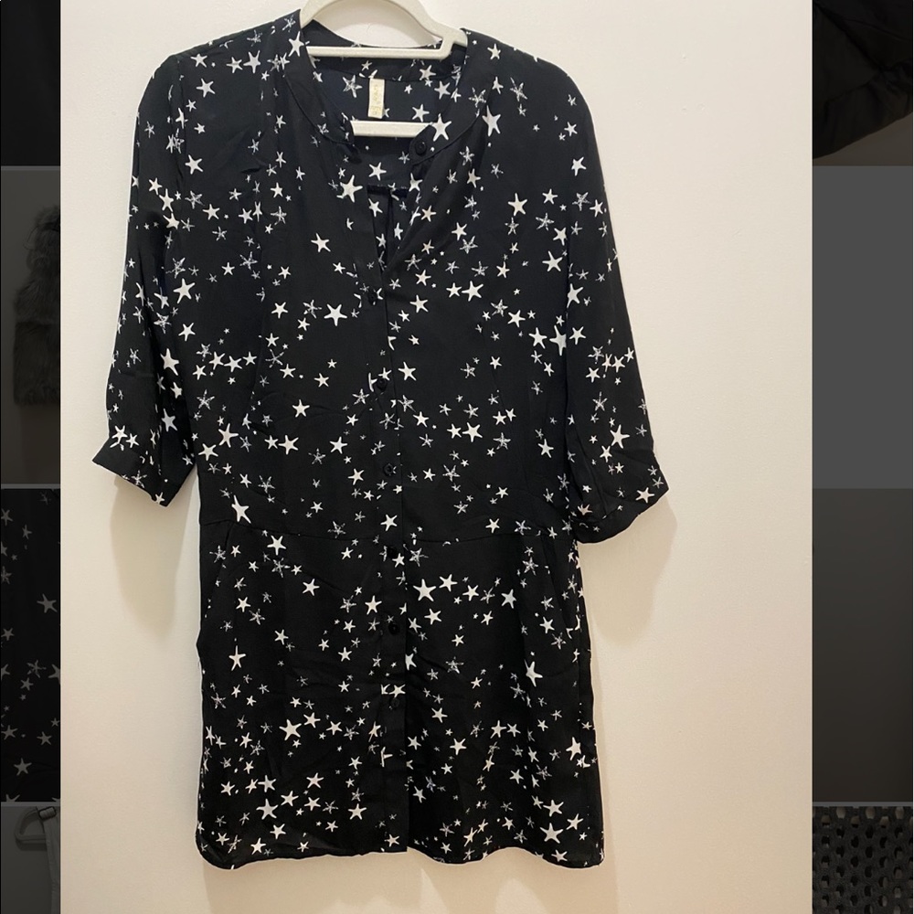 Navy and white star dress